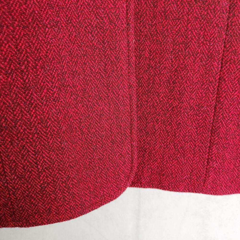 Pendleton 10 Red Herringbone Wool Button Down Bla… - image 5